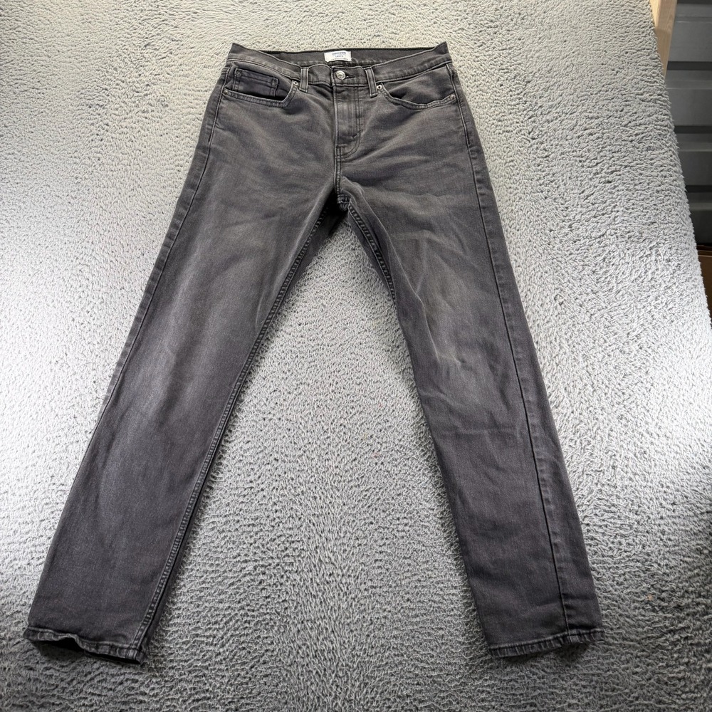 Denizen‎ From Levi's 208 Jeans Mens 30x32 Black Denim Tapered Workwear Stretch